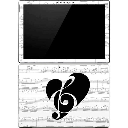 BW Musical Notes Surface Pro 4 Skin